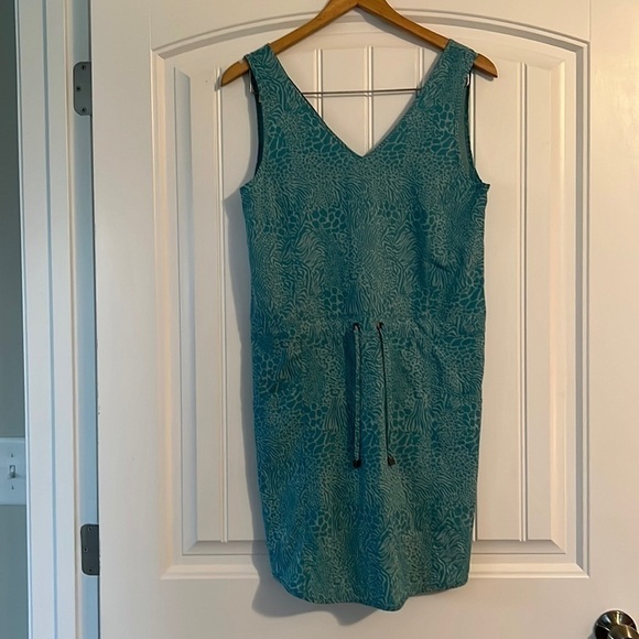 Kyodan Built-in short dress Animal Print Blue Drawstring Waist Size XS- Small - Picture 1 of 6